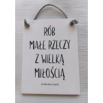 Tabliczka drewniana z cytatem