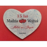 Magnes drewniany MG10 - koło 8,5cm Dzień bez przytulania to dzień stracony