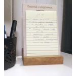 stojak pod tabliczkę motywacyjną z notesem
