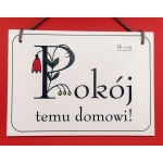 Błogosławieństwo domu - tabliczka drewniana ORH4 Pokój temu domowi 25 x 18cm