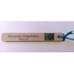 Zakładka drewniana zaczynaj z wizją końca