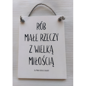 Tabliczka drewniana z cytatem