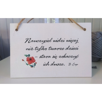 Tabliczka dla nauczyciela