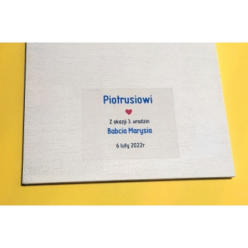 dedykacja na chłopca na tabliczkę z aniolkiem