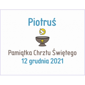 dedykacja na chrzest święty